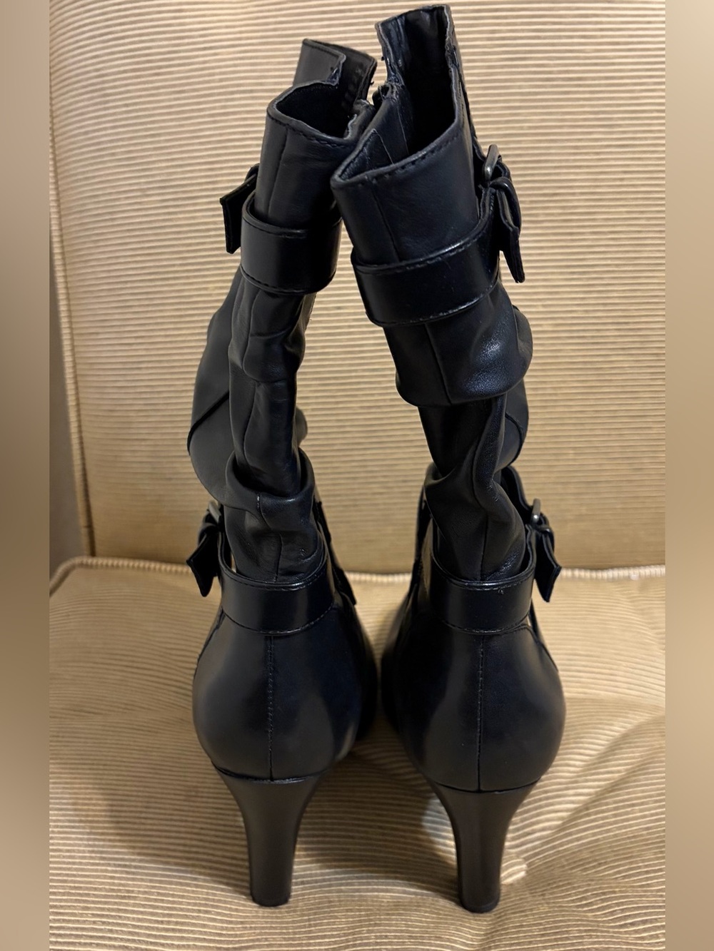 Kelly & Katie Women’s Christy Black Leather Slouch Boot - Size 7.5 - Picture 11 of 16